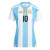 Maglie da calcio Argentina Lionel Messi #10 Prima Maglia Femminile Copa America 2024 Manica Corta